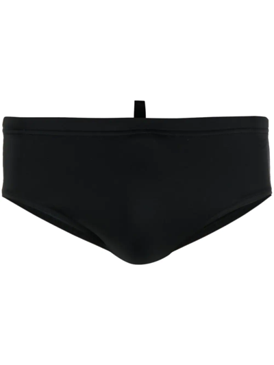 Dsquared2 Logo Printed Swimming Trunks In Schwarz
