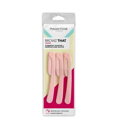 Magnitone London Magnitone Browzthat Eyebrow Shaping And Dermaplane Razor 3 Pack