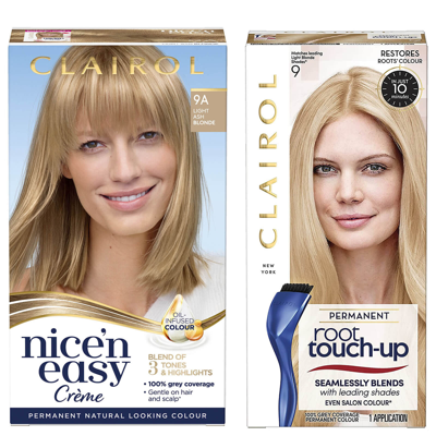 Shop Clairol Nice' N Easy Permanent Hair Dye And Root Touch Up Duo (various Shades) - 9a Light Ash Blonde/9 Light In 9a Light Ash Blonde/9 Light Blonde
