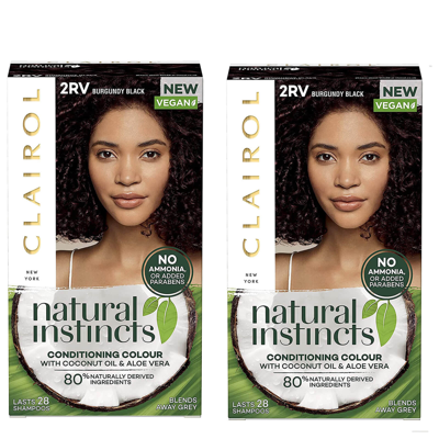 Shop Clairol Natural Instincts Semi-permanent No Ammonia Vegan Hair Dye Duo (various Shades) - 2rv Burgundy Black