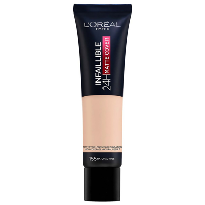 L'oréal Paris Infallible 32hr Matte Cover Foundation 30ml (various Shades) - 155 Natural Rose In 155 Natural Rose