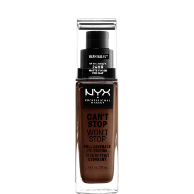 Nyx Professional Makeup Can't Stop Won't Stop 24 Hour Foundation (various Shades) - Warm Walnut In Warm Walnut