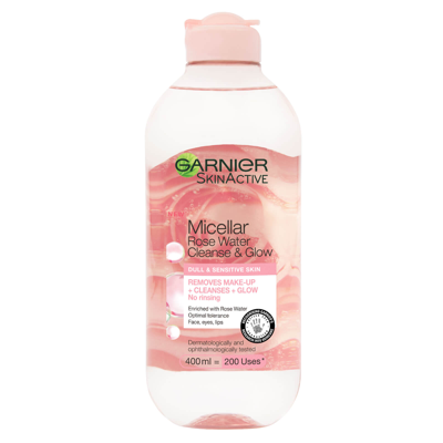 Shop Garnier Micellar Rose Water Cleanse & Glow 400ml