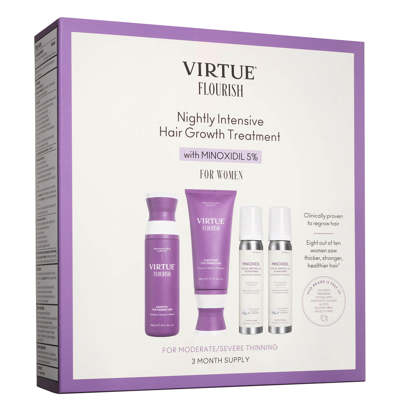 Shop Virtue Flourish Nightly Intensive Hair Growth Treatment Hair Kit 4 Piece