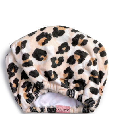 Shop Kitsch Microfiber Hair Towel (various Colours) - Leopard