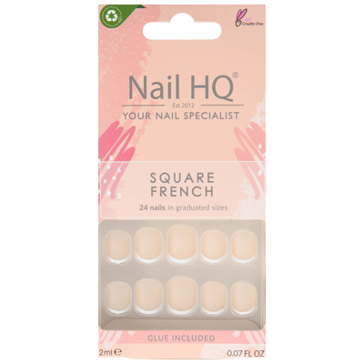 Shop Nail Hq Square French Nails (24 Pieces)