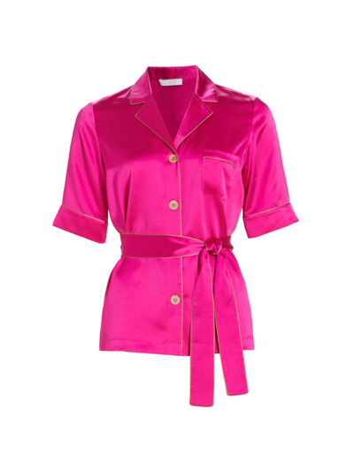 Shop Eres Women's Rosy Silk Blouse In Laurier Rose Peaudoree