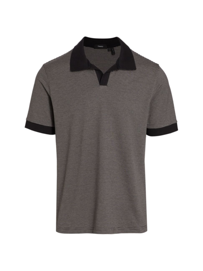 Shop Theory Men's Malden Function Polo Shirt In Black Opal