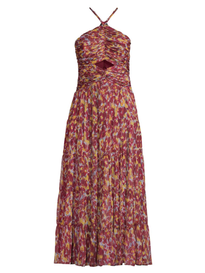 Shop Likely Women's Khiara Floral Halter Midi-dress In Neutral