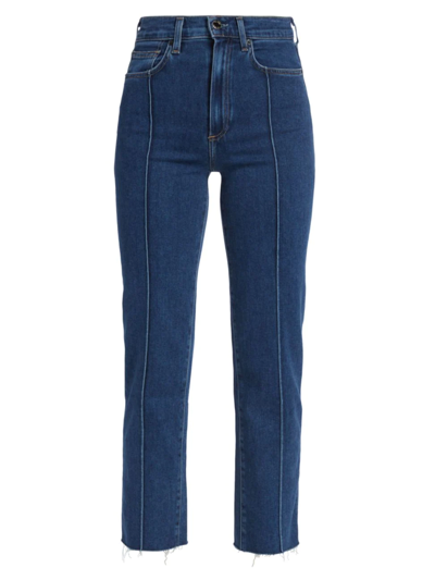 Le Jean Amelia Pleated Straight-leg Jeans In Bluebell | ModeSens