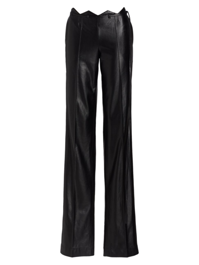Shop Aya Muse Women's Lavalle Faux Leather Pants In Black