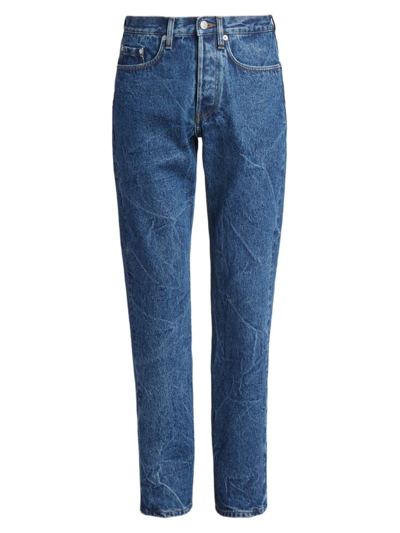 Shop Dries Van Noten Men's Fitted Staight-leg Jeans In Blue
