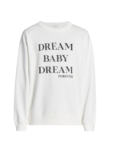 Shop Dries Van Noten Men's Dream Forever Crewneck Sweatshirt In Off White