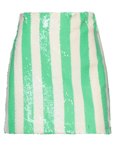 Shop Vicolo Woman Mini Skirt Green Size L Polyester