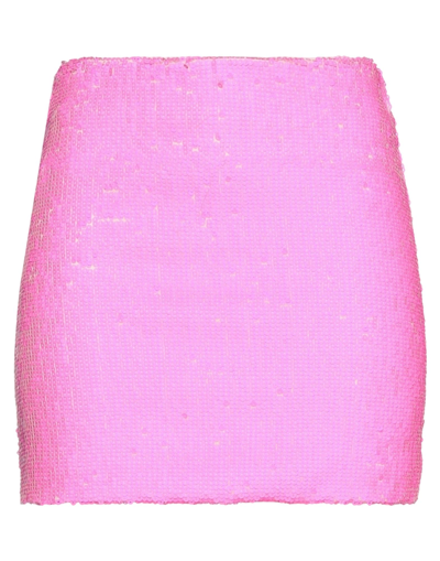 Shop Vicolo Woman Mini Skirt Pink Size L Polyester