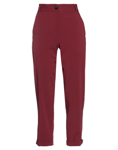 Shop Momoní Woman Pants Burgundy Size 6 Polyester, Viscose In Red