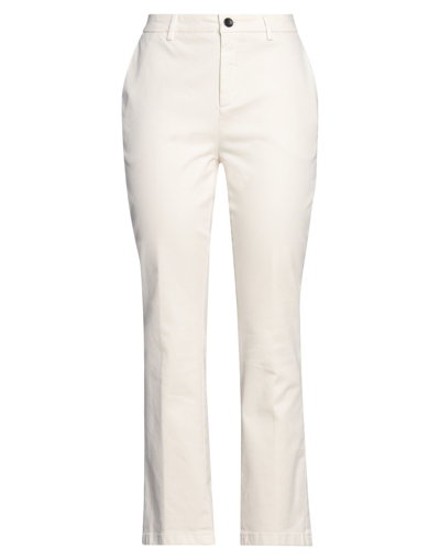 Shop Department 5 Woman Pants Ivory Size 29 Cotton, Elastane In White