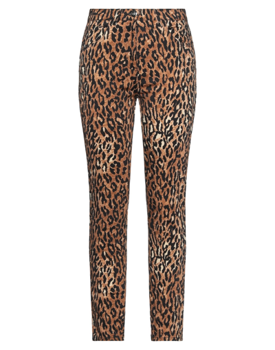 Blumarine Leopard Print Skinny Jeans In Beige
