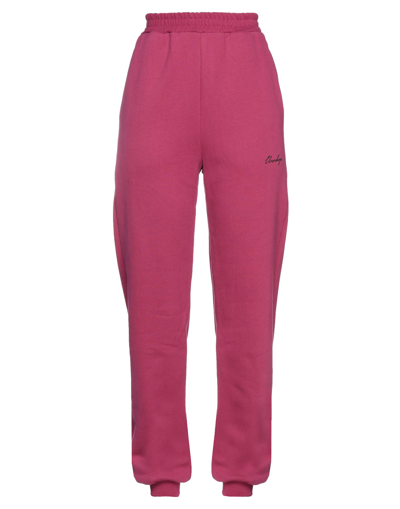 Shop Dondup Woman Pants Fuchsia Size M Cotton, Elastane In Pink