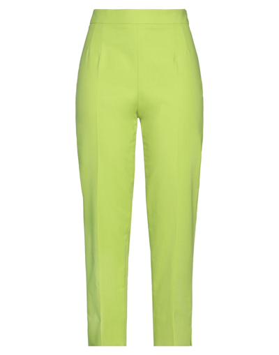 Shop Boutique Moschino Woman Pants Acid Green Size 10 Cotton, Elastane