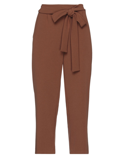 Shop Think Woman Pants Brown Size 12 Polyester, Elastane