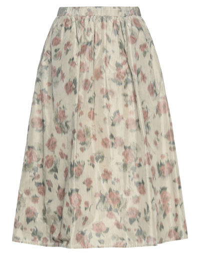 Shop Maliparmi Malìparmi Woman Midi Skirt Beige Size 6 Polyester