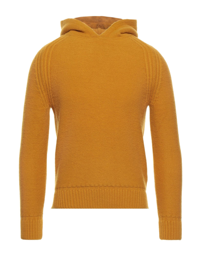 Shop +39 Masq Man Sweater Ocher Size S Polyamide, Acrylic, Wool In Yellow