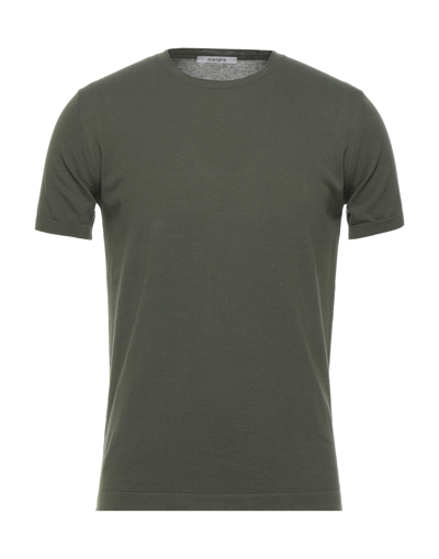 Shop Kangra Cashmere Kangra Man Sweater Military Green Size 38 Cotton