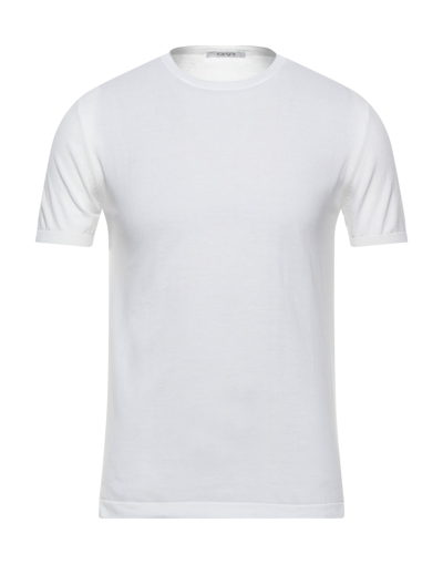 Shop Kangra Cashmere Kangra Man Sweater White Size 42 Cotton