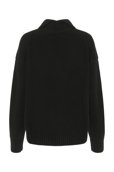 Jil Sander Black Cashmere Blend Oversize Sweater