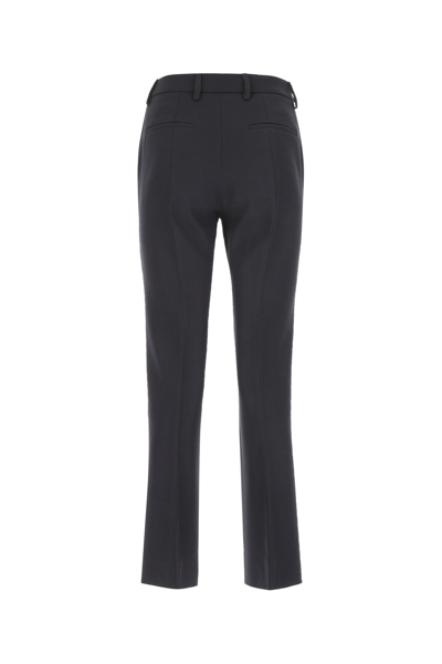 Prada Wool Trousers With Cropped Length And Front Crease