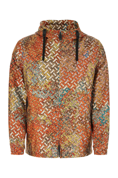 Burberry Tb-monogram Map-print Silk Hooded Jacket - Multi - ShopStyle