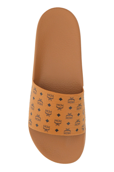 Mcm Logo-print Single-strap Slides
