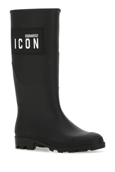Dsquared2 Black Rubber Boots Nd Dsquared Donna 41 | ModeSens