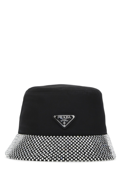 Prada Re-nylon Crystal-embellished Bucket Hat In Multicolour | ModeSens