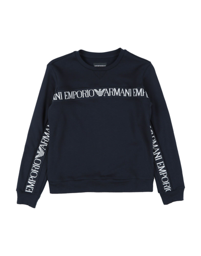Shop Emporio Armani Sweatshirts In Dark Blue
