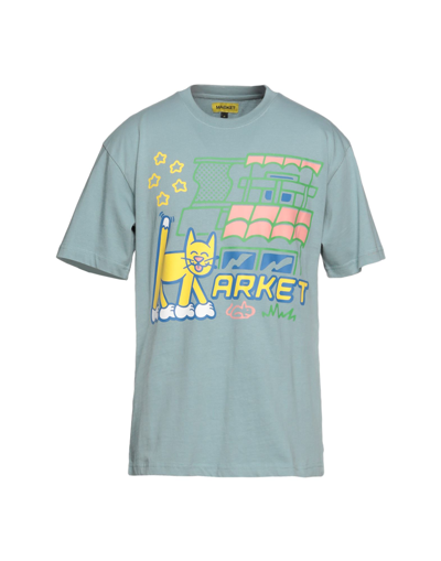 Shop Market Feline Society T-shirt Man T-shirt Pastel Blue Size Xl Cotton