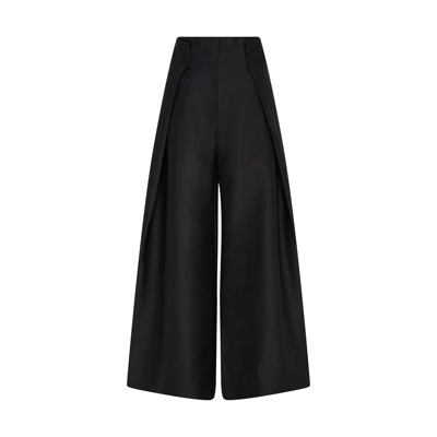 Shop St Agni Tailored Fold Trousers In Black