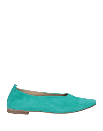 Shop Preventi Ballet Flats In Turquoise