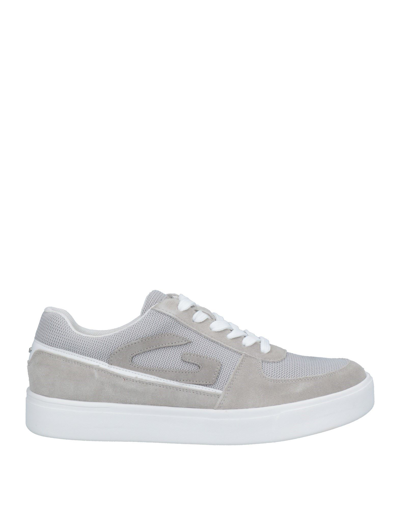Shop Alberto Guardiani Man Sneakers Light Grey Size 7 Soft Leather, Textile Fibers
