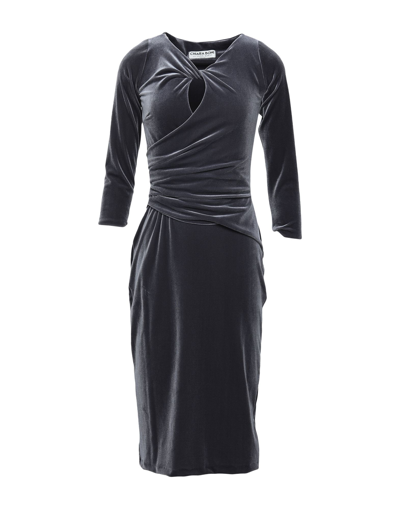 Shop Chiara Boni La Petite Robe Woman Midi Dress Lead Size 6 Polyester, Polyamide, Elastane In Grey
