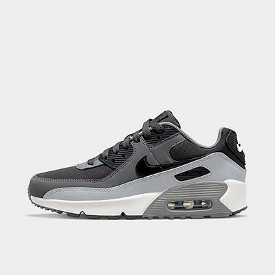 Shop Nike Big Kids' Air Max 90 Casual Shoes In Anthracite/black/dark Grey/cool Grey
