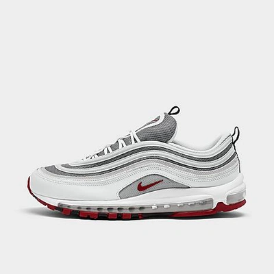 Shop Nike Men's Air Max 97 Se Casual Shoes In White/varsity Red/particle Grey