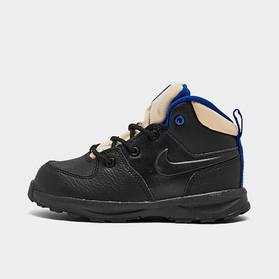 Shop Nike Boys' Toddler Manoa Leather Boots In Black/black/sesame/game Royal