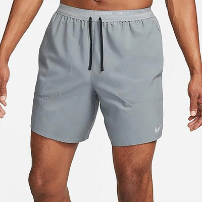 Shop Nike Men's Dri-fit Stride 7-inch Running Shorts In Grey