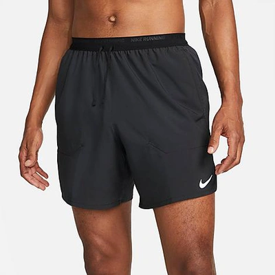 Shop Nike Men's Dri-fit Stride 7-inch Running Shorts In Black