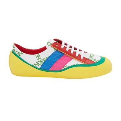 Shop Jw Anderson Bubble Low Top Leather & Canvas Sneakers In Yellow