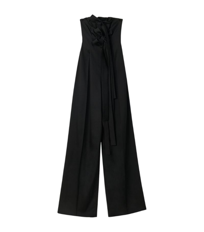 Shop Loewe Tie-detail Bustier Jumpsuit In Black