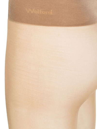 Shop Wolford Pure 40 Shimmer Tights In Brown