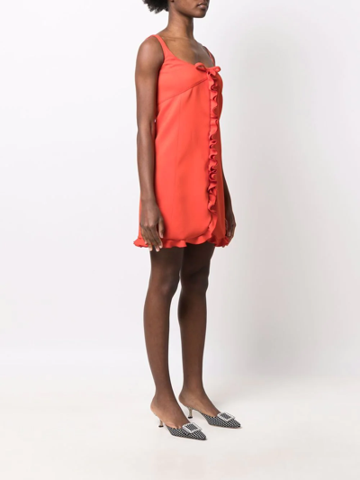 Shop Giambattista Valli Ruffled A-line Dress In Red